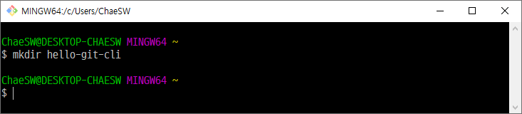 hello-git-cli 디렉토리 생성